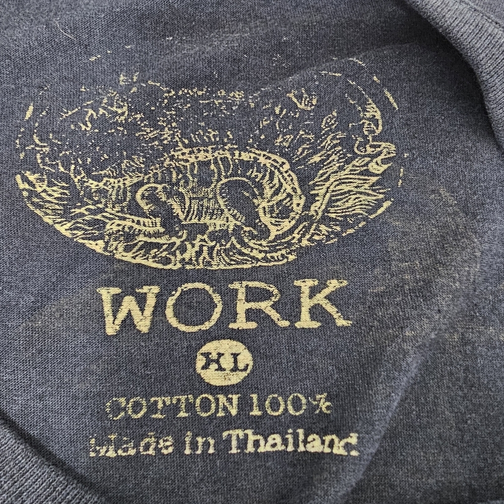 WORK Carp Koi Fish Japanese Yakuza Tattoe Street Art Men's XL Dark Gray - Picture 4 of 5